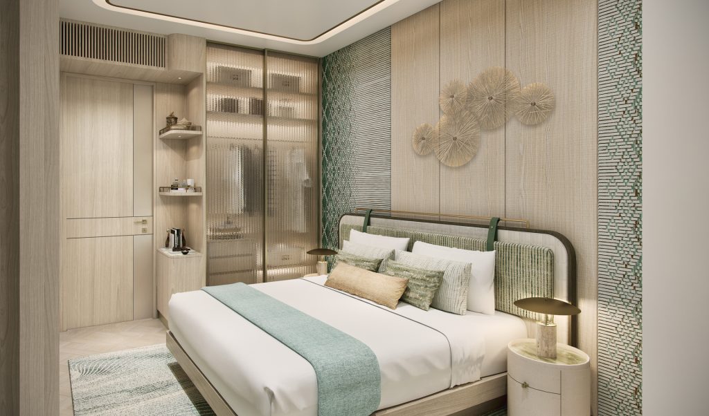 Phòng ngủ trong căn hộ 3 ngủ tại Sunshine Grand City