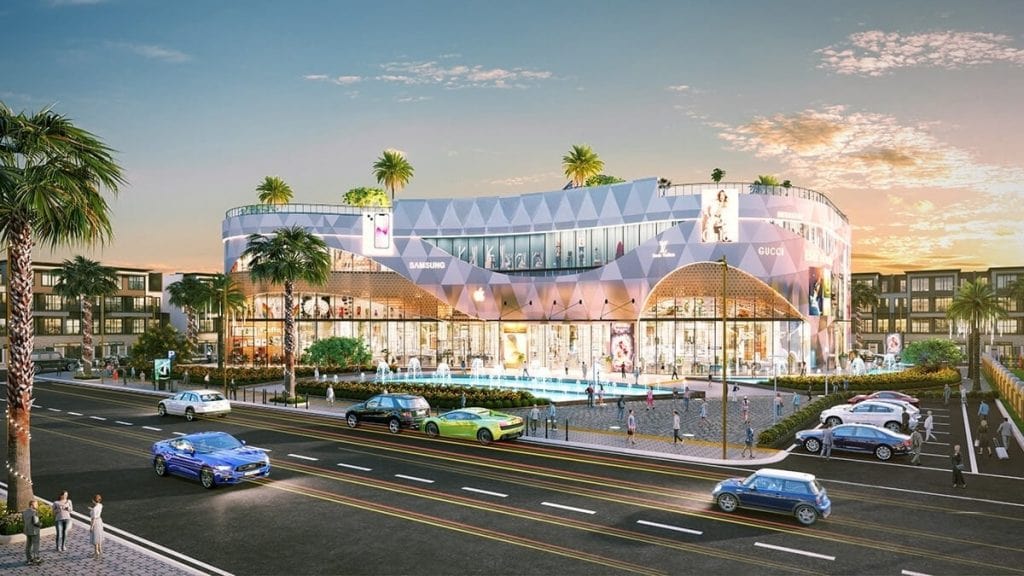 Trung tâm thương mại với không gian mua sắm, giải trí hiện đại với kiến trúc độc đáo, góp phần tạo nên nhịp sống năng động và sầm uất
